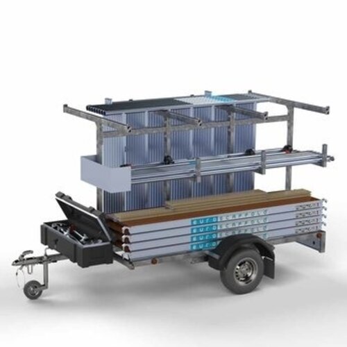 Gerüstanhänger + Rollgerüst komplett 75 x 190 x 5,2 m Arbeitshöhe Euroscaffold Gerüstanhänger + Rollgerüst komplett 75 x 190 x 5,2 m Arbeitshöhe