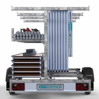 Euroscaffold Gerüstanhänger + Rollgerüst komplett 135 x 305 x 8,2 m Arbeitshöhe