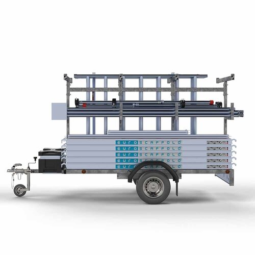 Gerüstanhänger + Rollgerüst komplett 135 x 250 x 8,2 m Arbeitshöhe Euroscaffold Gerüstanhänger + Rollgerüst komplett 135 x 250 x 8,2 m Arbeitshöhe