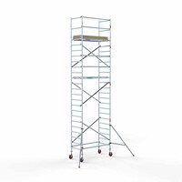 Euroscaffold Basis Rollgerüst 90 x 190 x 8,2m Arbeitshöhe mit leichter Plattform