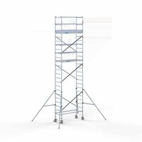 Euroscaffold Gerüstanhänger + Rollgerüst komplett 75 x 190 x 8,2 m Arbeitshöhe