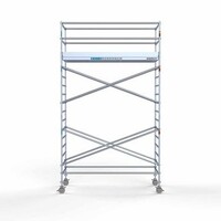 Euroscaffold Gerüstanhänger + Rollgerüst komplett 135 x 305 x 6,2 m Arbeitshöhe