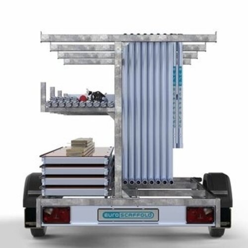 Gerüstanhänger + Rollgerüst komplett 135 x 250 x 6,2 m Arbeitshöhe Euroscaffold Gerüstanhänger + Rollgerüst komplett 135 x 250 x 6,2 m Arbeitshöhe
