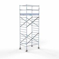 Euroscaffold Gerüstanhänger + Rollgerüst komplett 135 x 190 x 6,2 m Arbeitshöhe