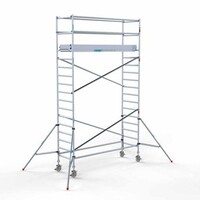 Euroscaffold Gerüstanhänger + Rollgerüst komplett 90 x 305 x 6,2 m Arbeitshöhe