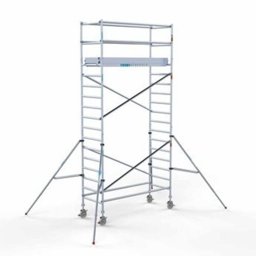 Euroscaffold Gerüstanhänger + Rollgerüst komplett 90 x 250 x 6,2 m Arbeitshöhe