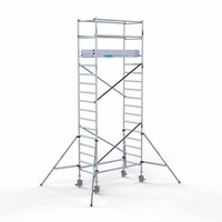 Euroscaffold Gerüstanhänger + Rollgerüst komplett 90 x 190 x 6,2 m Arbeitshöhe
