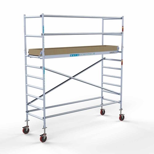 Euroscaffold Basis-Rollgerüst 90 x 305 x 4,2 m Arbeitshöhe mit leichter Plattform