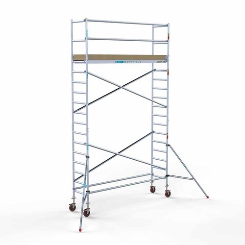 Euroscaffold Basis-Rollgerüst 75 x 305 x 6,2 m Arbeitshöhe mit leichter Plattform