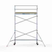 Euroscaffold Basis-Rollgerüst 75 x 305 x 6,2 m Arbeitshöhe mit leichter Plattform