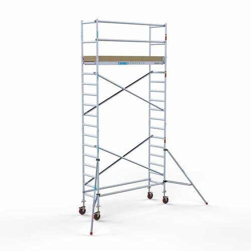 Euroscaffold Basis-Rollgerüst 75 x 250 x 6,2 m Arbeitshöhe mit leichter Plattform