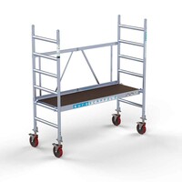 Euroscaffold Zimmergerüst Arbeitshöhe 3 Meter mit verstellbaren Lenkrollen