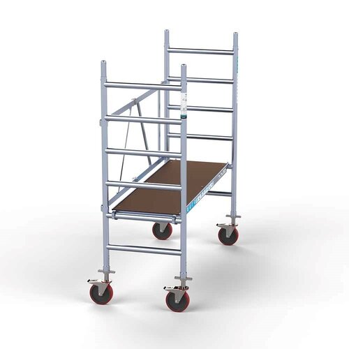 Euroscaffold Zimmergerüst Arbeitshöhe 3 Meter mit verstellbaren Lenkrollen