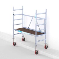 Euroscaffold Zimmergerüst Arbeitshöhe 3 Meter mit verstellbaren Lenkrollen