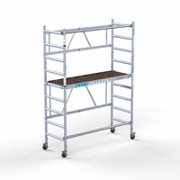 Euroscaffold Zimmergerüst Arbeitshöhe 4,0 m mit verstellbaren Rollgerüsträdern