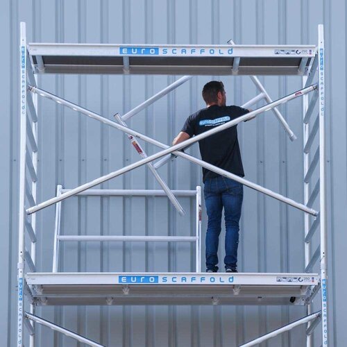 Basis-Rollgerüst 75 x 190 x 7,2 m Arbeitshöhe Euroscaffold Basis-Rollgerüst 75 x 190 x 7,2 m Arbeitshöhe