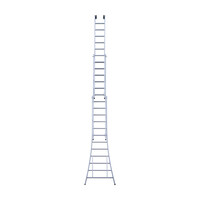 Eurostairs Eurostairs Reformleiter dreiteilig gebogen 3 x 12 Sprossen + Giebelsprossen