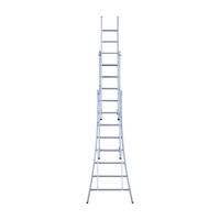 Eurostairs Eurostairs Reformleiter dreiteilig gebogen 3 x 8 Sprossen