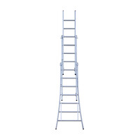 Eurostairs Eurostairs Reformleiter dreiteilig gebogen 3 x 7 Sprossen