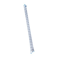 Eurostairs Stehende Eurotreppen-Leiter doppelt gebogen 2 x 18 Sprossen + Giebelrollen