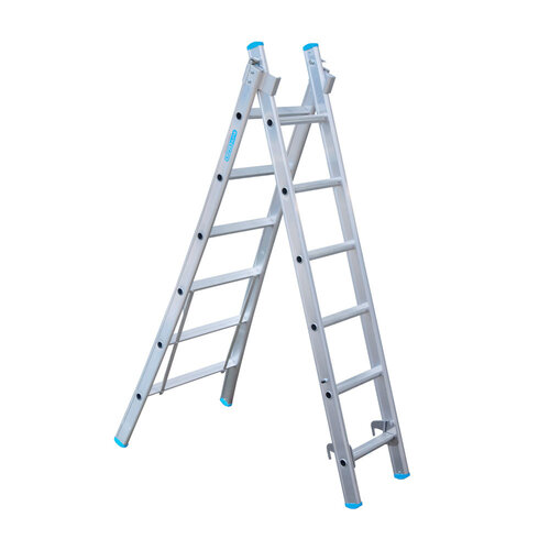 Eurostairs Reformleiter doppelt gebogen 2 x 6 Sprossen Eurostairs Eurostairs Reformleiter doppelt gebogen 2 x 6 Sprossen