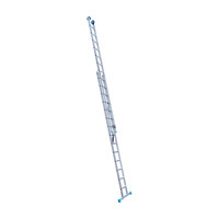 Eurostairs Eurotreppe Leiter doppelt gerade 2 x 14 Sprossen + Giebelrollen