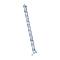 Eurostairs Eurotreppe Leiter doppelt gerade 2 x 14 Sprossen + Giebelrollen