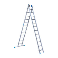 Eurostairs Eurostairs Reformleiter doppelt gerade 2 x 12 Sprossen + Giebelsprossen