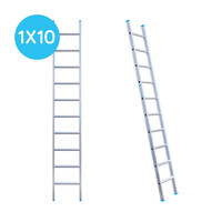 Eurostairs Eurostairs Leiter einfach gerade 1 x 10 Sprossen