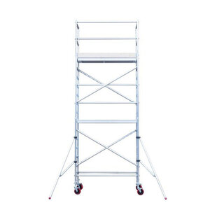 Euroscaffold Basis Rollgerüst mit Vario-Frontgeländer 90x190x6,2m Arbeitshöhe + Zusatzboden Basis Rollgerüst mit Vario-Frontgeländer 90x190x6,2m Arbeitshöhe + Zusatzboden