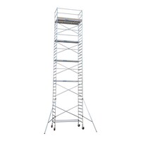 Euroscaffold Basis Rollgerüst mit Vario-Frontgeländer 135x305x12,2m Arbeitshöhe