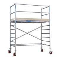 Euroscaffold Basis Rollgerüst mit Vario-Frontgeländer 135x305x4,2m Arbeitshöhe