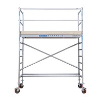 Euroscaffold Basis Rollgerüst mit Vario-Frontgeländer 135x305x4,2m Arbeitshöhe