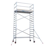 Euroscaffold Basis-Rollgerüst mit Vario-Frontgeländer 135x250x6,2m Arbeitshöhe