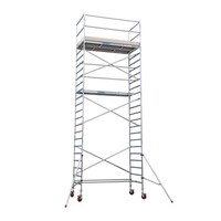 Euroscaffold Basis Rollgerüst mit Vario-Frontgeländer 135x190x8,2m Arbeitshöhe