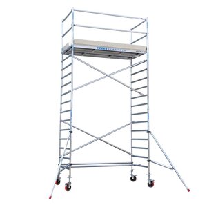 Basis-Rollgerüst mit Vario-Frontgeländer 135x190x6,2m Arbeitshöhe