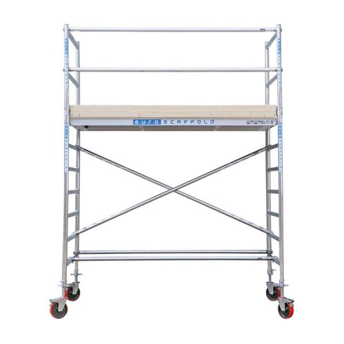 Euroscaffold Basis Rollgerüst mit Vario-Frontgeländer 135x190x4,2m Arbeitshöhe