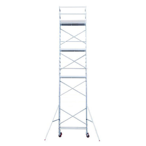 Basis-Rollgerüst mit Vario-Frontgeländer 75x250x10,2m Arbeitshöhe Euroscaffold Basis-Rollgerüst mit Vario-Frontgeländer 75x250x10,2m Arbeitshöhe