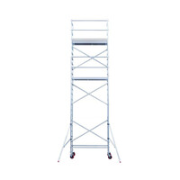 Euroscaffold Basis Rollgerüst mit Vario-Frontgeländer 75x250x8,2m Arbeitshöhe
