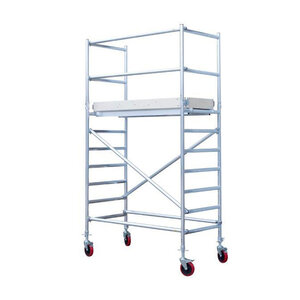 Euroscaffold Basis Rollgerüst mit Vario-Frontgeländer 75x250x4,2m Arbeitshöhe Basis Rollgerüst mit Vario-Frontgeländer 75x250x4,2m Arbeitshöhe