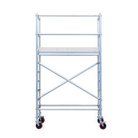 Euroscaffold Basis Rollgerüst mit Vario-Frontgeländer 75x190x4,2m Arbeitshöhe