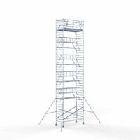 Euroscaffold Rollgerüst komplett 135 x 305 x 13,2 m Arbeitshöhe inkl. doppeltem Frontgeländer