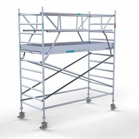 Euroscaffold Rollgerüst komplett 135 x 305 x 4,2 m Arbeitshöhe inkl. doppeltem Frontgeländer