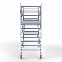 Euroscaffold Rollgerüst komplett 135 x 305 x 4,2 m Arbeitshöhe inkl. doppeltem Frontgeländer