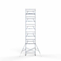 Euroscaffold Rollgerüst komplett 135 x 250 x 13,2 m Arbeitshöhe inkl. doppeltem Frontgeländer