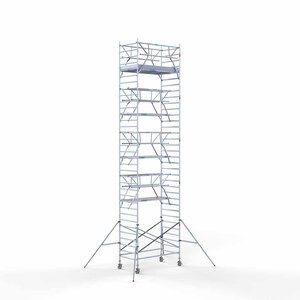 Euroscaffold Rollgerüst komplett 135 x 250 x 11,2 m Arbeitshöhe inkl. doppeltem Frontgeländer