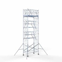 Euroscaffold Rollgerüst komplett 135 x 250 x 9,2 m Arbeitshöhe inkl. doppeltem Frontgeländer
