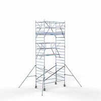 Euroscaffold Rollgerüst komplett 135 x 250 x 7,2 m Arbeitshöhe inkl. doppeltem Frontgeländer