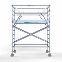 Euroscaffold Rollgerüst komplett 135 x 250 x 4,2 m Arbeitshöhe inkl. doppeltem Frontgeländer