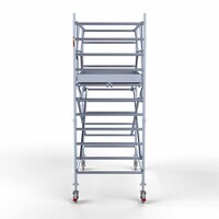 Euroscaffold Rollgerüst komplett 135 x 250 x 4,2 m Arbeitshöhe inkl. doppeltem Frontgeländer